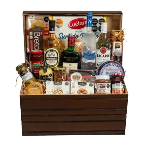 Arcón Navideño Original Gourmet con Vino