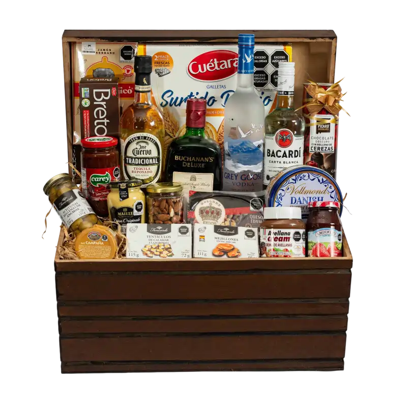 Arcón Navideño Original Gourmet con Vino