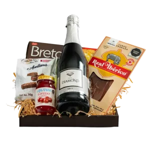 Arcón Navideño Básico con Vino