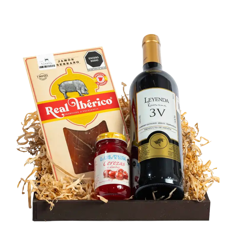 Arcón Económico Navideño con Vino