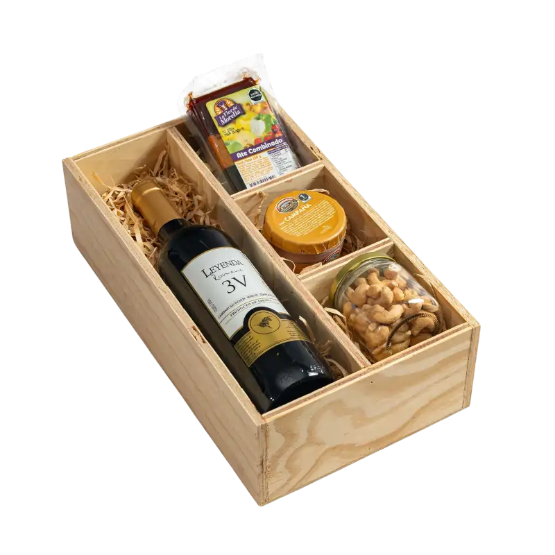 Arcón Navideño Económico con Vino - Imagen 3